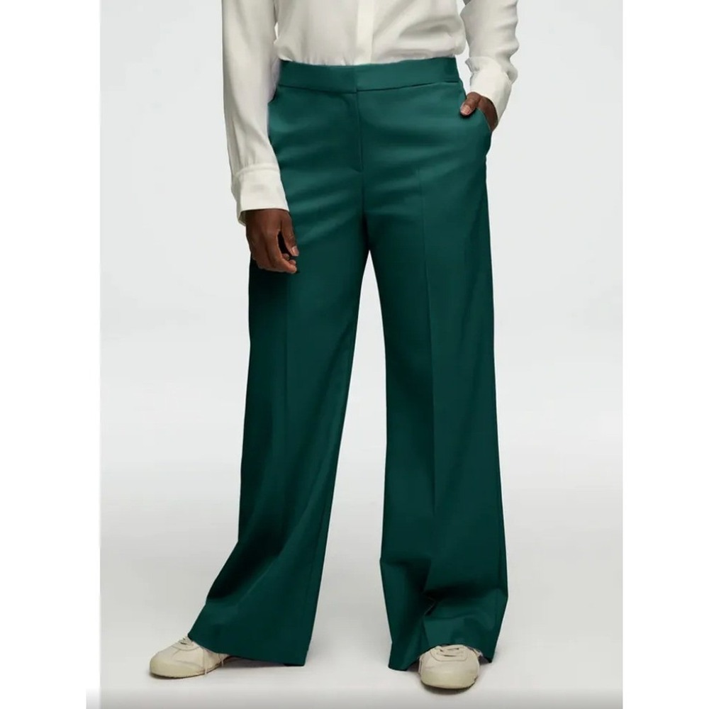Argent Forest Green Wide Leg Dress Pants Trousers Womens Size 20 Career Workwear